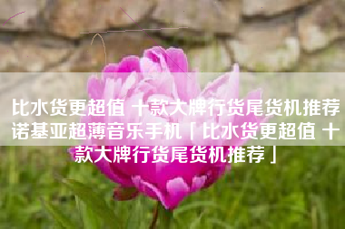 比水货更超值 十款大牌行货尾货机推荐诺基亚超薄音乐手机「比水货更超值 十款大牌行货尾货机推荐」